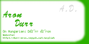 aron durr business card